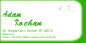 adam kochan business card